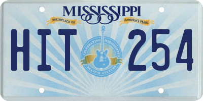MS license plate HIT254
