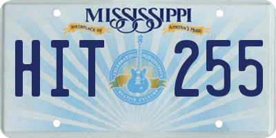 MS license plate HIT255
