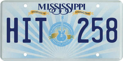 MS license plate HIT258