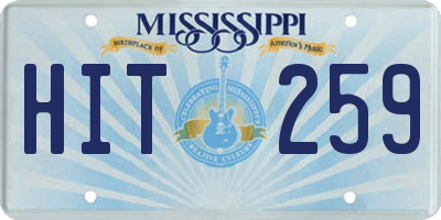 MS license plate HIT259