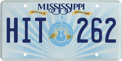 MS license plate HIT262