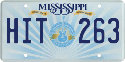 MS license plate HIT263