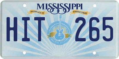 MS license plate HIT265