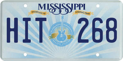 MS license plate HIT268