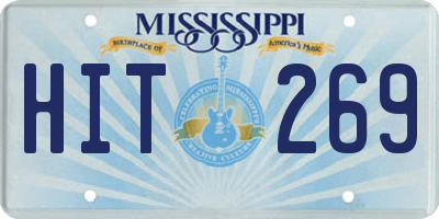 MS license plate HIT269