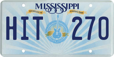 MS license plate HIT270