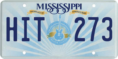 MS license plate HIT273