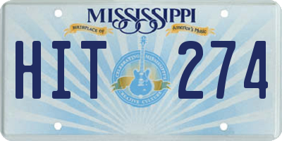 MS license plate HIT274