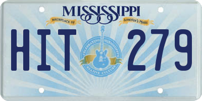 MS license plate HIT279