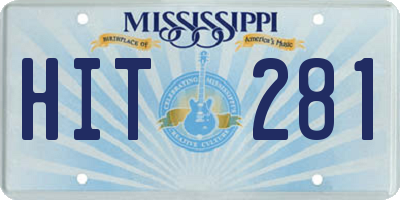 MS license plate HIT281