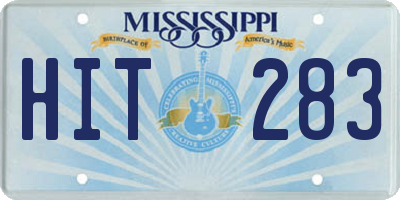 MS license plate HIT283