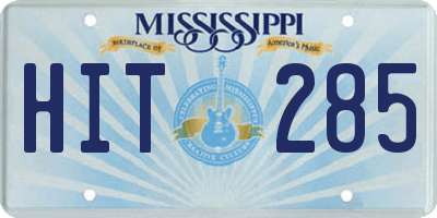 MS license plate HIT285