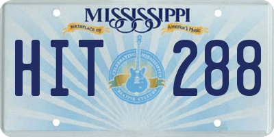 MS license plate HIT288