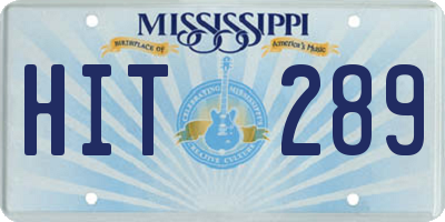 MS license plate HIT289