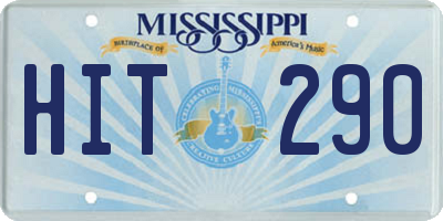 MS license plate HIT290