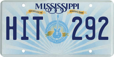 MS license plate HIT292
