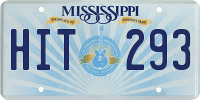 MS license plate HIT293