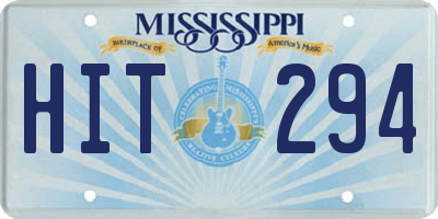 MS license plate HIT294