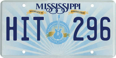 MS license plate HIT296