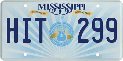 MS license plate HIT299
