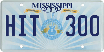 MS license plate HIT300