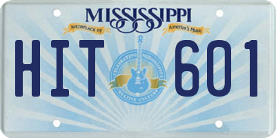 MS license plate HIT601