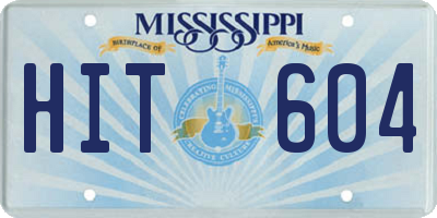 MS license plate HIT604