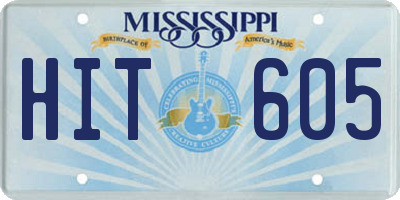 MS license plate HIT605