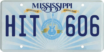 MS license plate HIT606