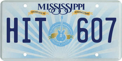 MS license plate HIT607
