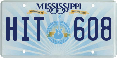 MS license plate HIT608