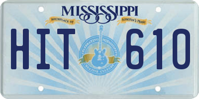 MS license plate HIT610