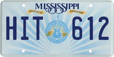 MS license plate HIT612