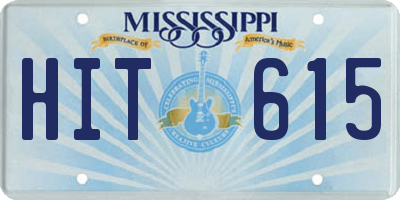 MS license plate HIT615