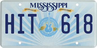 MS license plate HIT618