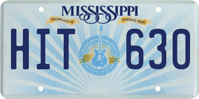 MS license plate HIT630