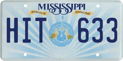 MS license plate HIT633