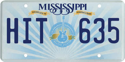 MS license plate HIT635
