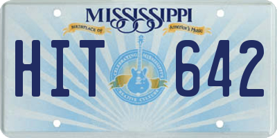 MS license plate HIT642