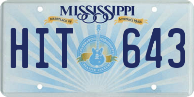 MS license plate HIT643