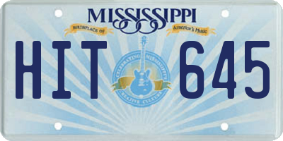 MS license plate HIT645