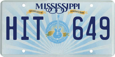 MS license plate HIT649