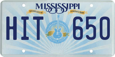 MS license plate HIT650