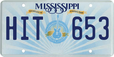 MS license plate HIT653