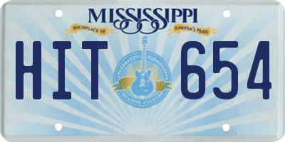 MS license plate HIT654