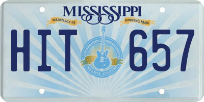 MS license plate HIT657