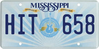 MS license plate HIT658