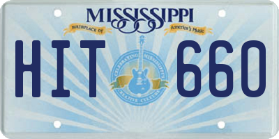 MS license plate HIT660