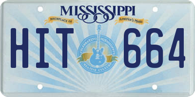 MS license plate HIT664