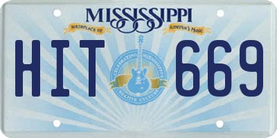 MS license plate HIT669